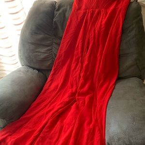 Red corset gown